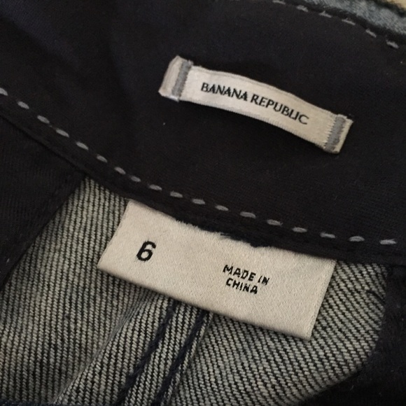 Banana republic size 6 blue jeans capri pants - Picture 2 of 6